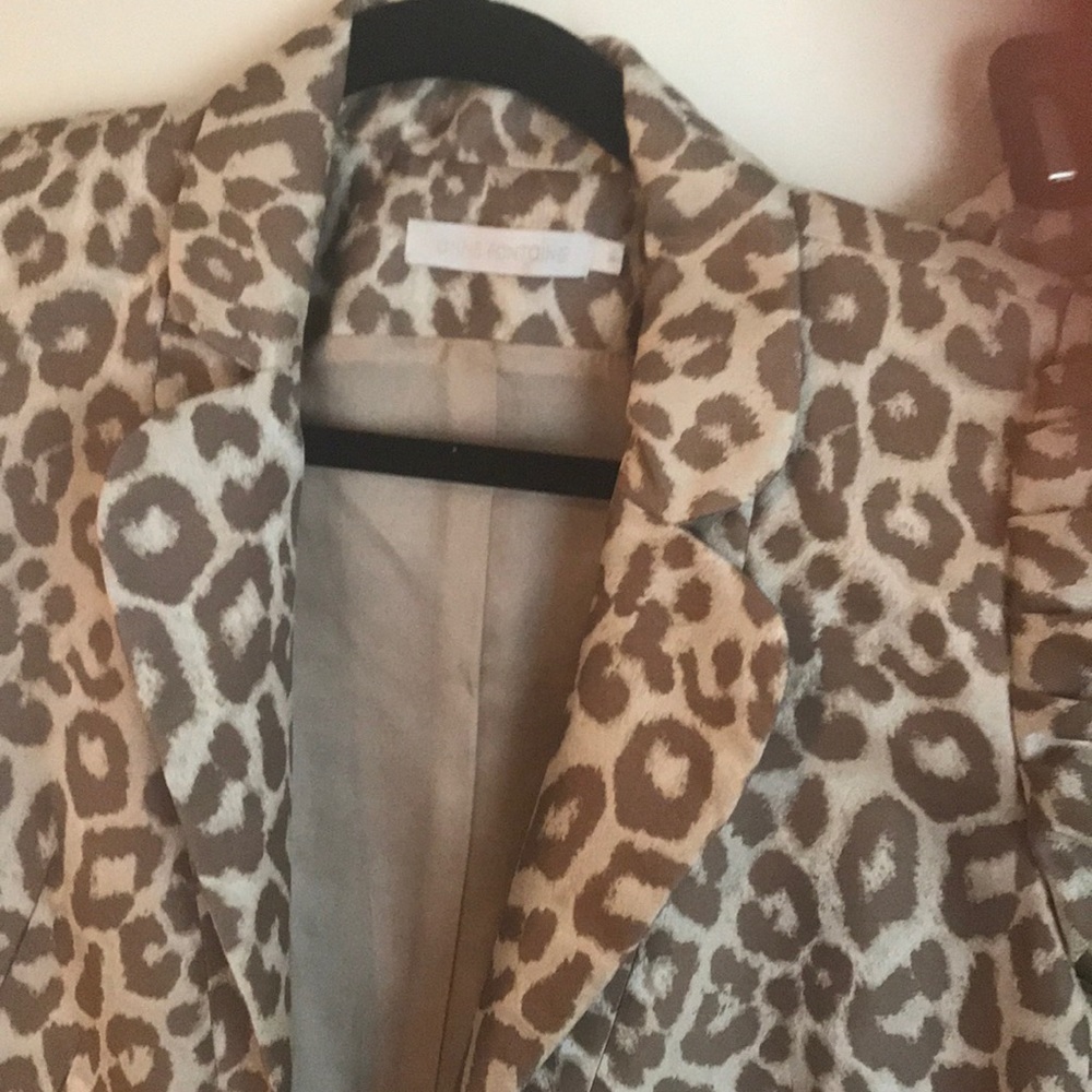 Anne Fontaine leopard print silk suit